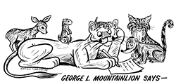 George L Mountainlion - the Literary Lion as drawn by Chuck 