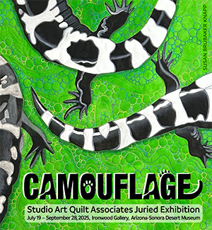 black and white lizard tails on a green background