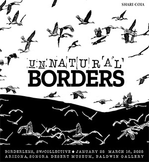 Unnatural Borders black and white poster