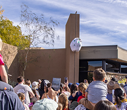 Crowds at Noon Year's Eve December 31 2024
