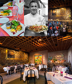 Images of the chef and Ocotillo restaurant